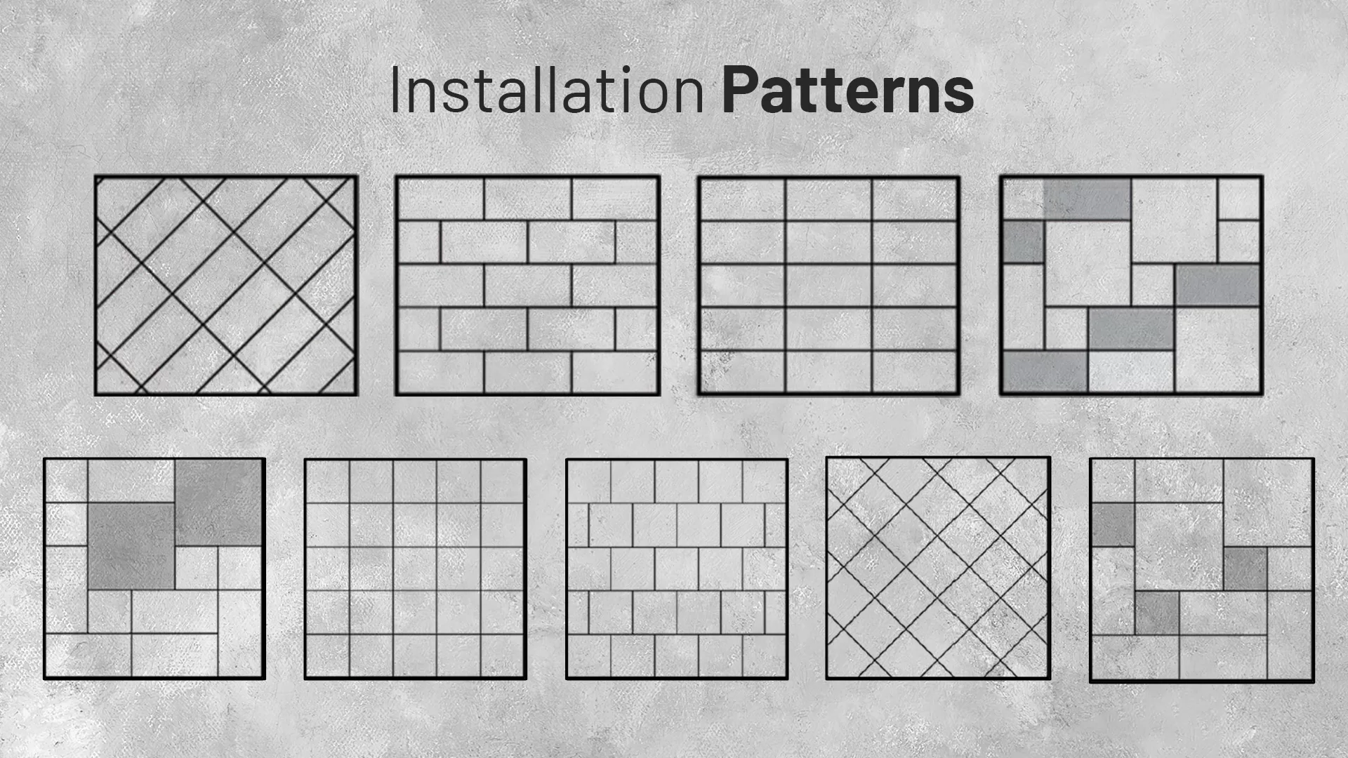 Interlocking pavers -Installation Patterns