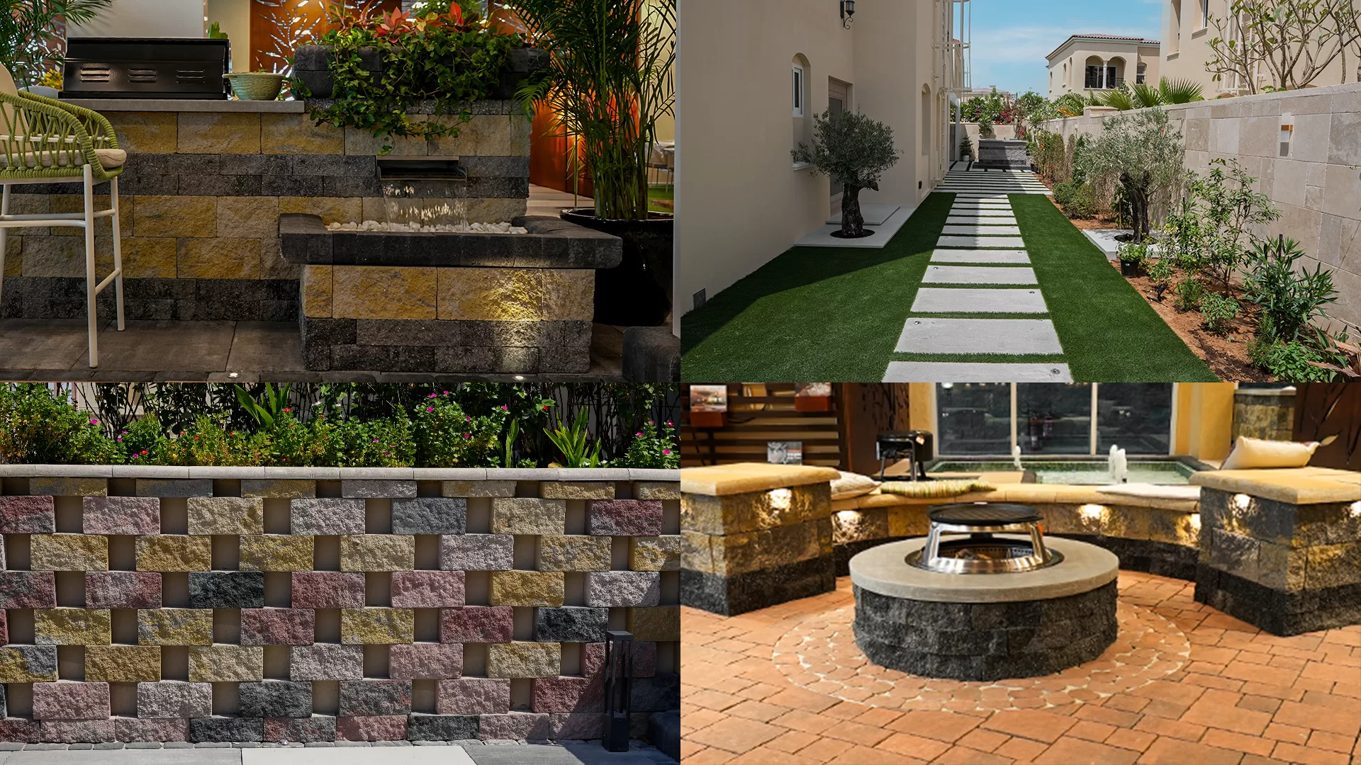 Complete outdoor living setup