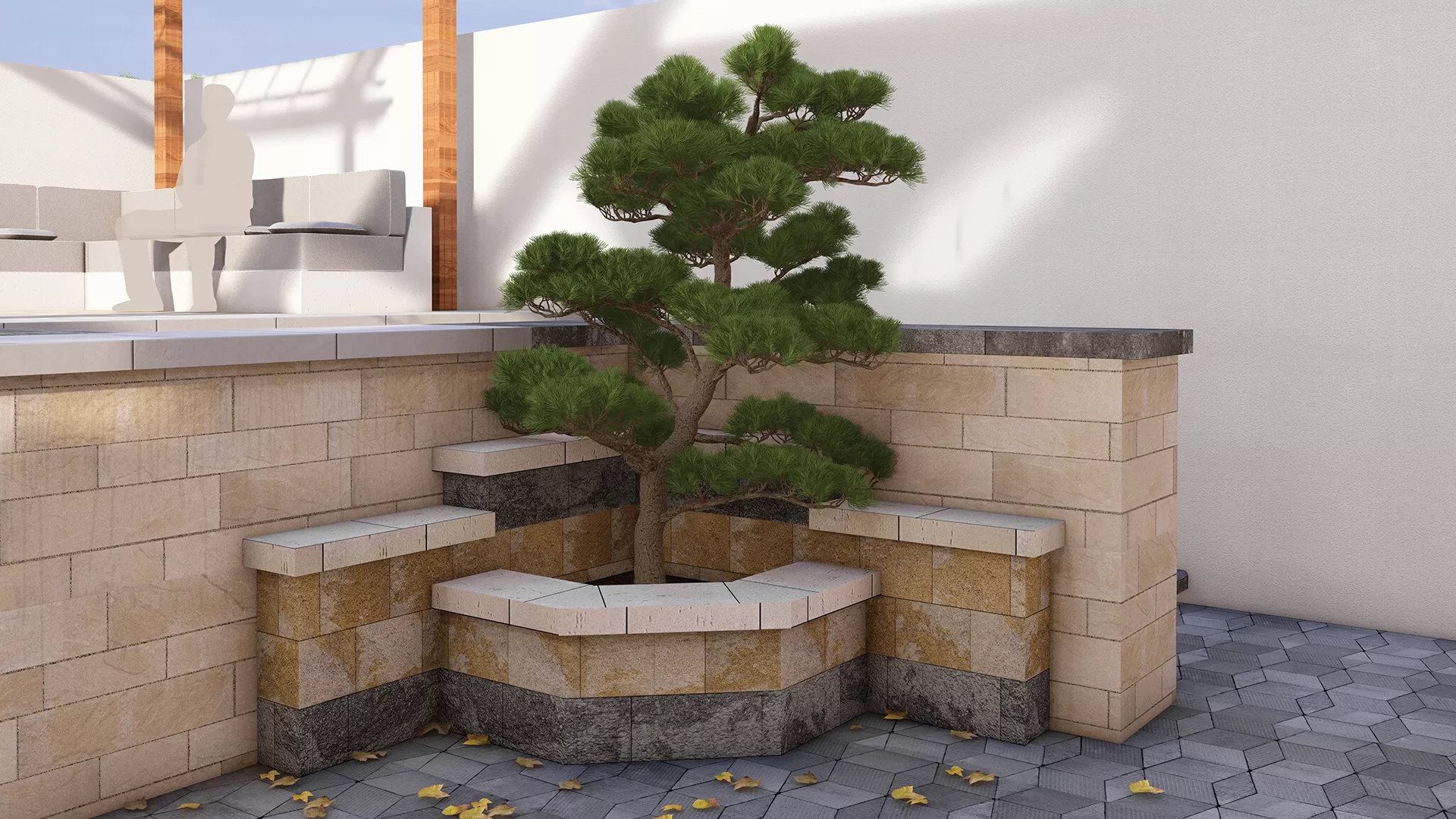 Outdoor terrain design in Dubai