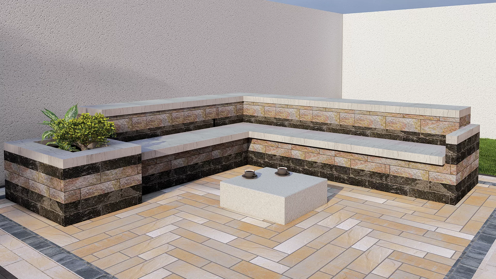 Outdoor terrain design in Dubai