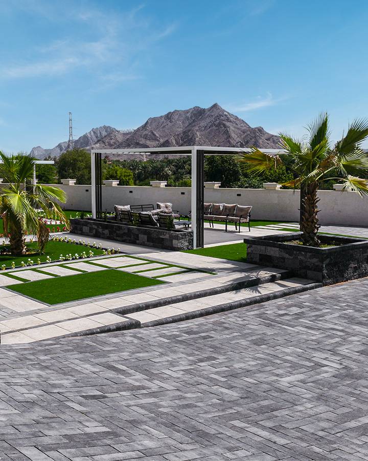 Outdoor living project in Abu Dhabi