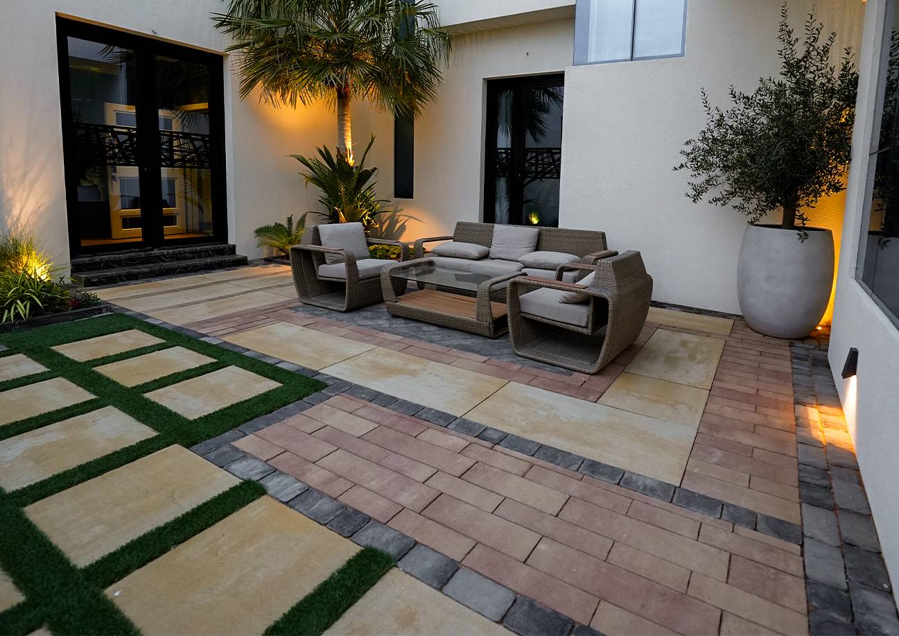Private outdoor pavilion designed for seating and relaxation