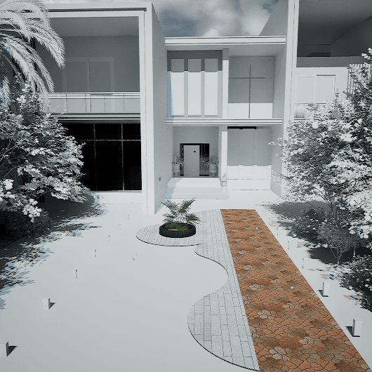 Walkway Entrance 0162 - Width 4.43 m