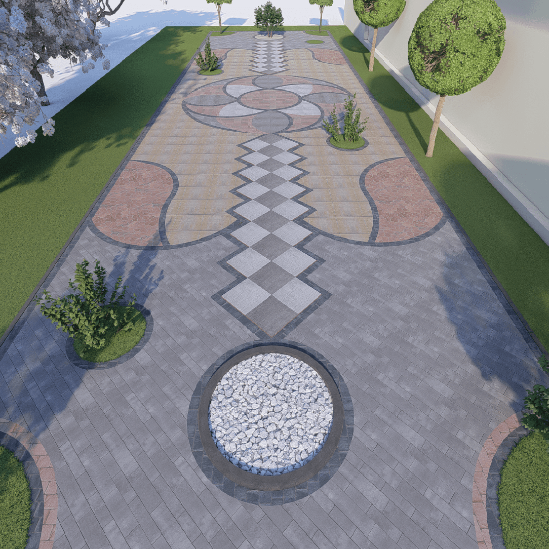 Walkway Garden 0310 - Width 8.10 m