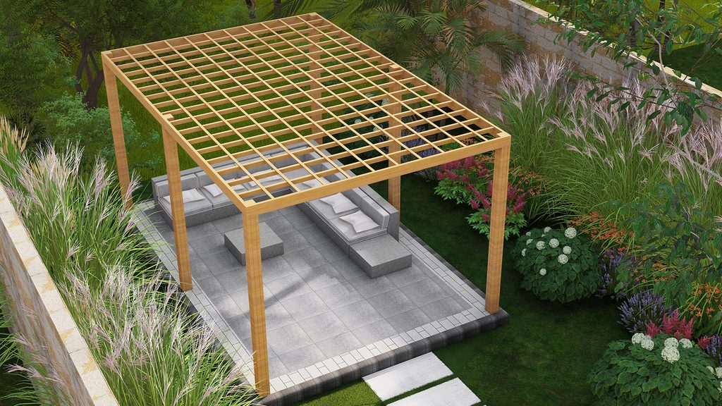 wooden pergola