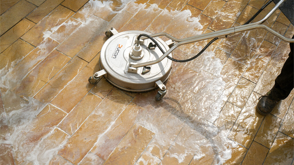 Concrete paver cleaning